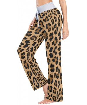 Bottoms Leopard Print Skin Women's Pajama Pants Loose Drawstring Lounge Pants Sleepwear - CZ19C4Y23XA