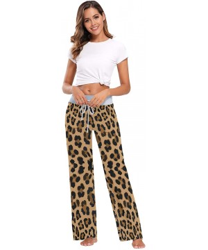 Bottoms Leopard Print Skin Women's Pajama Pants Loose Drawstring Lounge Pants Sleepwear - CZ19C4Y23XA