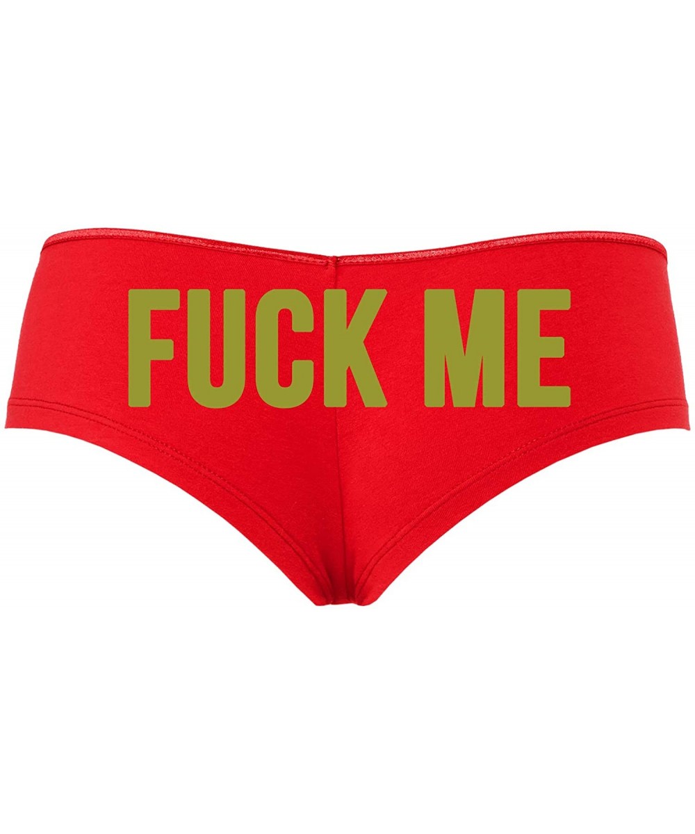 Panties Fuck Me boy Short Panties - Naughty Flirty Boyshort underewear - Gold - CV18STH0RD6