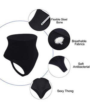 Shapewear Women's Butt Lifter Lace Boy Shorts Body Shaper Enhancer Panties - Black(thong Panty) - C218YGSQ7TU