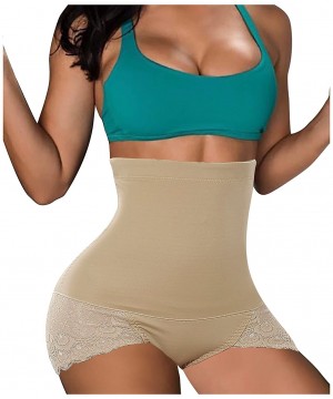 Shapewear Invisable Body Shaper High Waist Tummy Control Panty Slim Butt Lifter Waist Trainer - Beige - CS188CS6WME