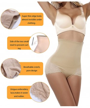 Shapewear Invisable Body Shaper High Waist Tummy Control Panty Slim Butt Lifter Waist Trainer - Beige - CS188CS6WME