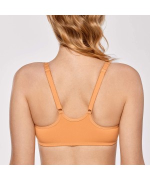 Bras Women's Unlined Racerback Bra Seamless Underwire Front Closure Bras - Party Peach - CO1935UMQG5