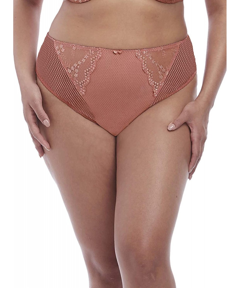 Panties Women's Plus Size Charley Waist High Cut Leg Brief - Rosegold - CM18O0ERXRO