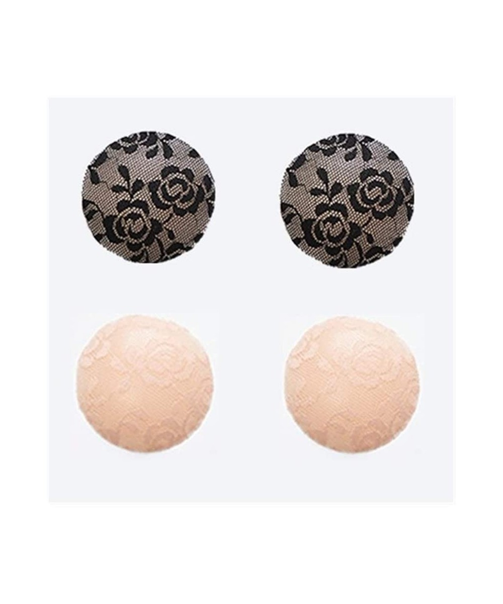 Accessories Invisible Nipple Stickers 2 Pairs/lot Lace Silicone Nipple Cover Adhesive Breast Petals Invisible Chest Sticky An...