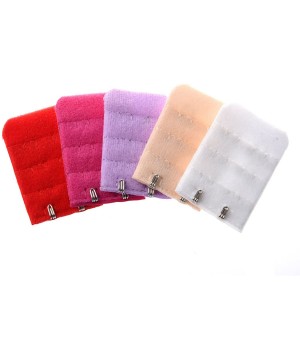 Accessories 5 Pcs Extension Bra 2 Hooks Extender Lingerie Random Color - Pink - CJ19DUGMQKQ