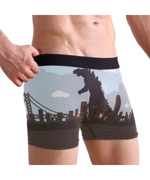 Boxer Briefs Godzilla Fire City Disaster Men's Regular Leg Boxer Brief Underwear - CN18N7GNE2Z