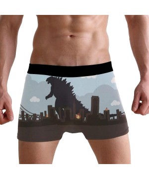 Boxer Briefs Godzilla Fire City Disaster Men's Regular Leg Boxer Brief Underwear - CN18N7GNE2Z