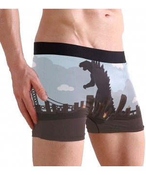 Boxer Briefs Godzilla Fire City Disaster Men's Regular Leg Boxer Brief Underwear - CN18N7GNE2Z