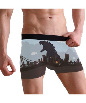 Boxer Briefs Godzilla Fire City Disaster Men's Regular Leg Boxer Brief Underwear - CN18N7GNE2Z