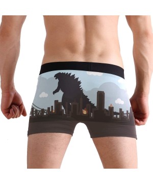 Boxer Briefs Godzilla Fire City Disaster Men's Regular Leg Boxer Brief Underwear - CN18N7GNE2Z