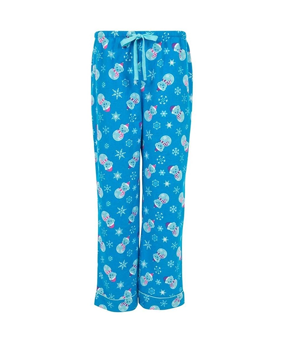 Bottoms Snowman Pets Flannel Pajama Pants - Dog - C018MHHXRM2