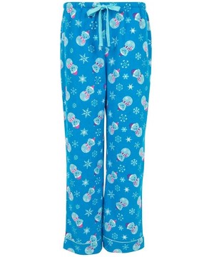 Bottoms Snowman Pets Flannel Pajama Pants - Dog - C018MHHXRM2