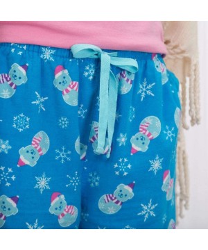 Bottoms Snowman Pets Flannel Pajama Pants - Dog - C018MHHXRM2