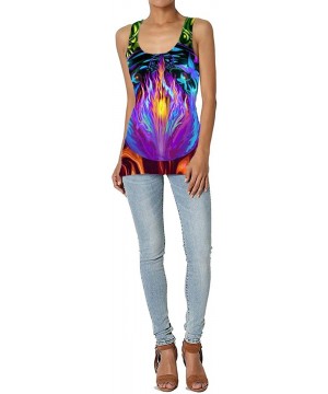 Camisoles & Tanks Girl's Chakra Art Violet Flame Psychedelic Color Glass Balls Tank Top Tanktop Women Basic Plain Premium Cla...