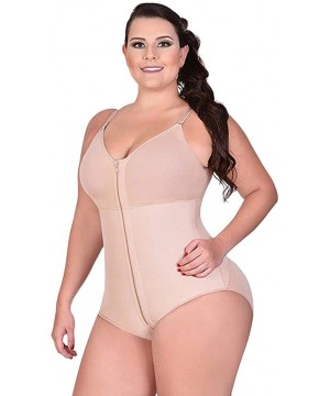 Shapewear Women's Seamless Firm Control Shapewear Faja Open Bust Bodysuit Jumpsuit Body Briefer Shaper Corset Cincher - Khaki...