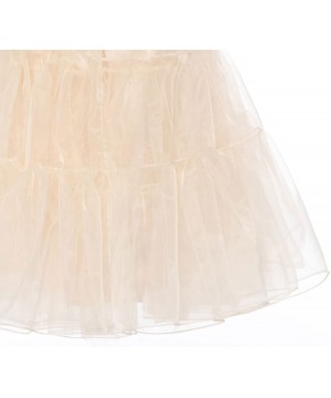 Slips Women's 1950s Petticoat Slip A Line Short Skirt Crinoline Knee Length - Gold - CT189QEM29Y