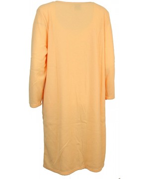 Robes Sutton Women's Terry Zippered Cover-up Robe with Pockets- Long Sleeves - Smocked Tangerine - C518TUYOKIQ