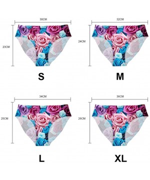 Panties Sexy Funny Women Stretch Underwear Seamless Briefs Breathable Hipster Low Rise Panty 4 Pack - 4 Pack Funny Pattern-8 ...