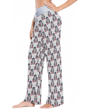 Bottoms Women Pajama Pants Sleepwear Comfy Casual Palazzo Lounge Pants Wide Leg - Color 4 - C1197NERYHX