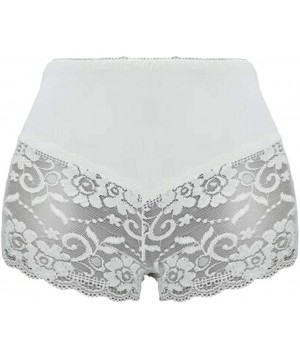 Panties Women's Sexy Lace Panties Lingerie Underwear Briefs Floral Lace Lace Boyshort Panties Bikini Underwear Panties - Whit...