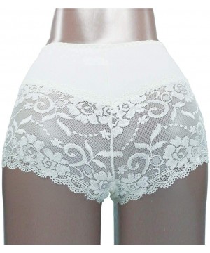 Panties Women's Sexy Lace Panties Lingerie Underwear Briefs Floral Lace Lace Boyshort Panties Bikini Underwear Panties - Whit...