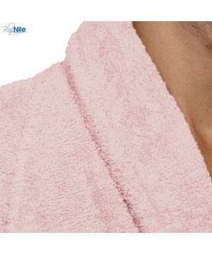 Robes Hotel & Spa Pink Robe- Plush Terry Weave- Long-Staple Combed Cotton- Unisex Bathrobe for Women and Men- Extra Large Siz...