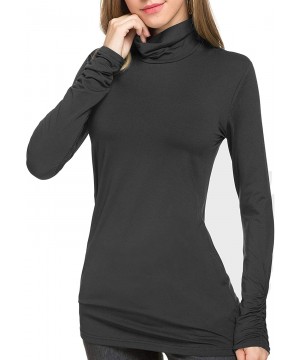 Thermal Underwear Thermal Underwear Mock Turtleneck Tops for Women Pullover Active Workout Shirt Lightweight Base Layer - Reg...