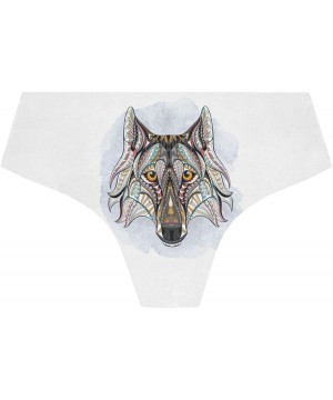 Panties Women Funny Briefs Afro-American Girl? Soft Invisible Seamless Underwear Panties - African Indian Wolf Totem Tattoo -...