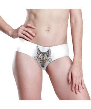 Panties Women Funny Briefs Afro-American Girl? Soft Invisible Seamless Underwear Panties - African Indian Wolf Totem Tattoo -...