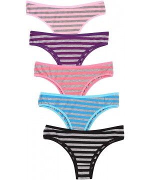 Panties Women's 5 Packs Cotton Hipster Panties Seamless Low-Rise Half Back Coverage Panty Sexy Bikini Underwear - CD18L6IIY8D