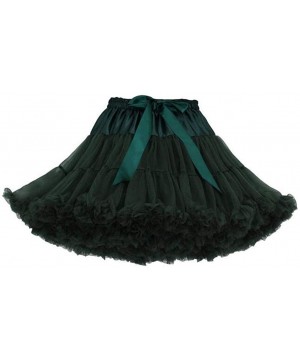 Slips Women's Soft Multi-Layer Puffy Tulle Petticoat Short Tutu Skirt Princess Ballet Dance Pettiskirts Underskirt - Dark Gre...