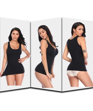 Shapewear Seamless Shapewear Tank Top Camisole Comfortable Winter Undewear Vest Top Body Shaper (Black/White/Beige) - Black -...