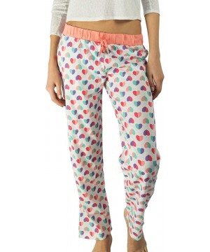 Bottoms Ladies Pajama Shorts/Pants- 100% Cotton PJ for Women- Pack of 3 Sleep Wear - Seahorse- Owls- Hearts - CW1937ZTRW7