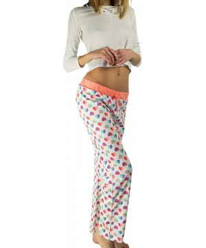 Bottoms Ladies Pajama Shorts/Pants- 100% Cotton PJ for Women- Pack of 3 Sleep Wear - Seahorse- Owls- Hearts - CW1937ZTRW7