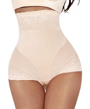 Shapewear Women Body Shaper Seamless Butt Lifter Shapewear Hi-Waist Waist Trainer Tummy Control Panty - Beige - C218WE6L98S