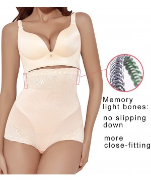 Shapewear Women Body Shaper Seamless Butt Lifter Shapewear Hi-Waist Waist Trainer Tummy Control Panty - Beige - C218WE6L98S