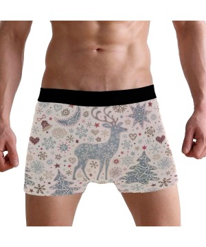 Boxer Briefs Fashion Colorful Summer Men's Casual Underwear Boxer Briefs Breathable Sport - Multicolour-christmas Deer - CM18...