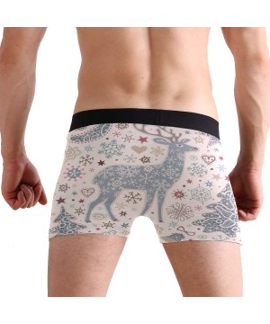 Boxer Briefs Fashion Colorful Summer Men's Casual Underwear Boxer Briefs Breathable Sport - Multicolour-christmas Deer - CM18...