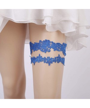 Garters & Garter Belts Lace Wedding Garters Set for Bride Women Stretch Prom Garter with Toss Away - Royal Blue6 - CZ18RH8D5MK