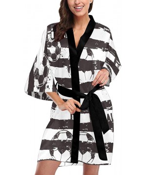 Robes Custom High Speed Tennis Ball Women Kimono Robes Beach Cover Up for Parties Wedding (XS-2XL) - Multi 4 - CQ194WYMZ9U