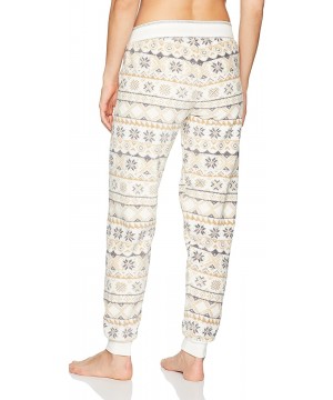 Bottoms Women's Cozy Lounge Sleepwear Jogger - Ivory - C01869DHUWS