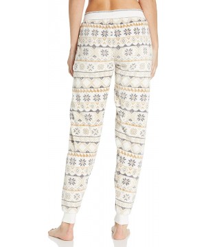 Bottoms Women's Cozy Lounge Sleepwear Jogger - Ivory - C01869DHUWS