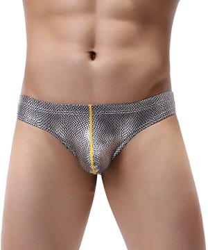 Briefs Men's Metallic Boxer Brief Sexy Shiny Stars Printed Underwear for Swimming- Dancing- Raves- Club- Costumes - Low Waist...