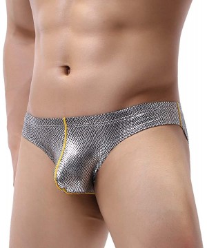 Briefs Men's Metallic Boxer Brief Sexy Shiny Stars Printed Underwear for Swimming- Dancing- Raves- Club- Costumes - Low Waist...