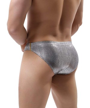 Briefs Men's Metallic Boxer Brief Sexy Shiny Stars Printed Underwear for Swimming- Dancing- Raves- Club- Costumes - Low Waist...