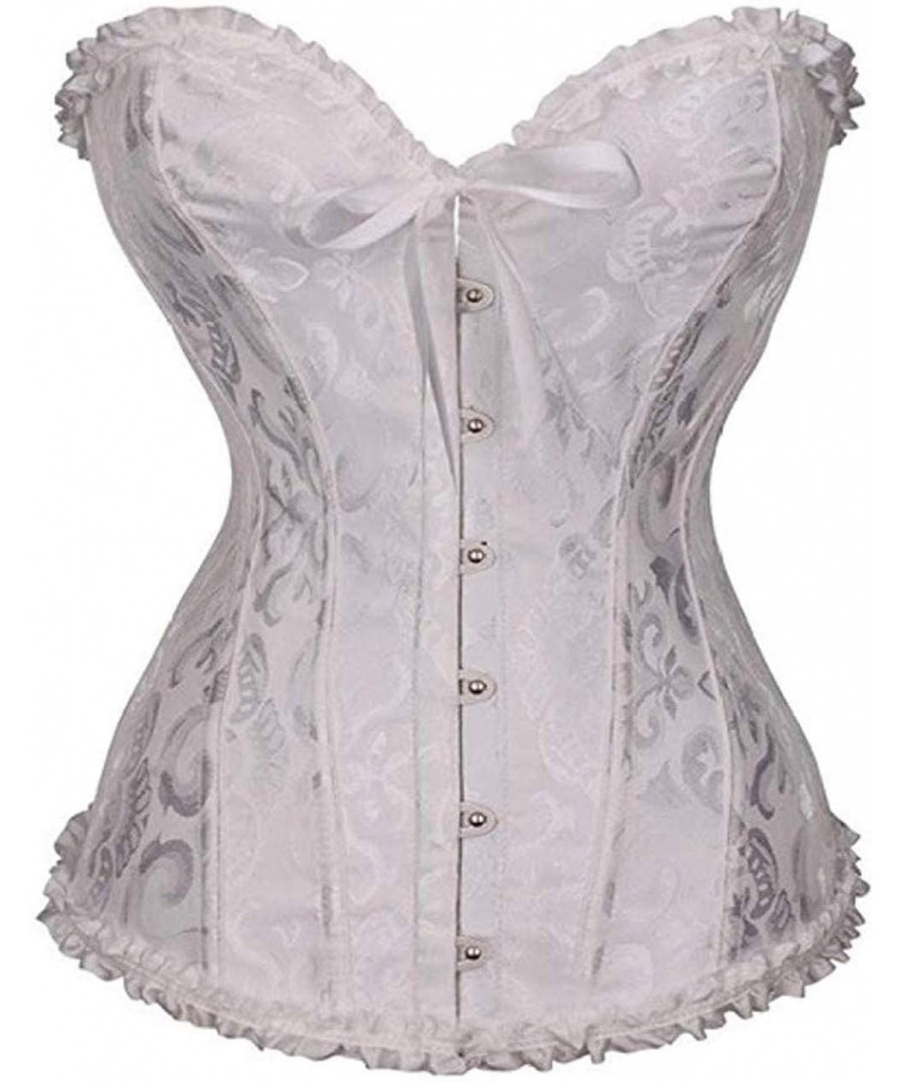 Bustiers & Corsets Bustier Corset Women Bridal Lingerie Retro Overbust Bustier Bustier Shapewear Lace Corset Cutting Push-up ...