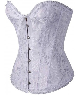 Bustiers & Corsets Bustier Corset Women Bridal Lingerie Retro Overbust Bustier Bustier Shapewear Lace Corset Cutting Push-up ...