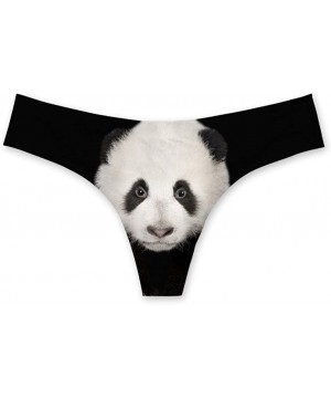 Panties Cute 3D Animal Printed Sexy Seamless G Thong Panties for Women - Panda - C018EIMIKSY