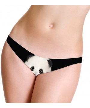 Panties Cute 3D Animal Printed Sexy Seamless G Thong Panties for Women - Panda - C018EIMIKSY